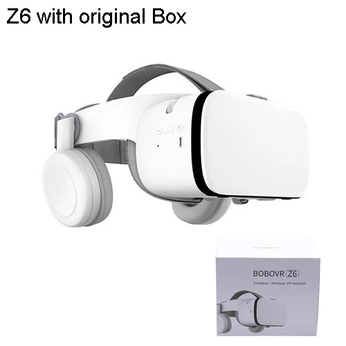 Bobovr Z6 обновление шлем 3D VR очки виртуальной реальности Гарнитура Bluetooth наушник для смартфона Google Cardboard - Цвет: Only VR with Box