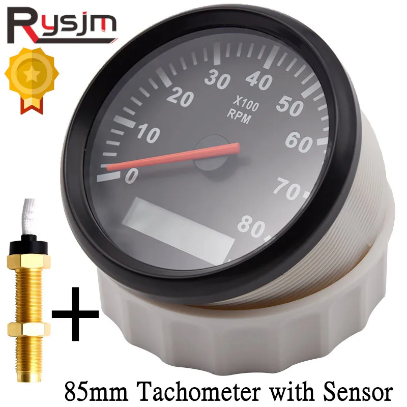 8K Boot Drehzahlmesser Marine Tacho Meter Gauge LCD Betriebsstundenzähler  12V/24V 8000 RPM 85mm Auto drehzahlmesser Toerenteller 12v Stunde Meter -  AliExpress