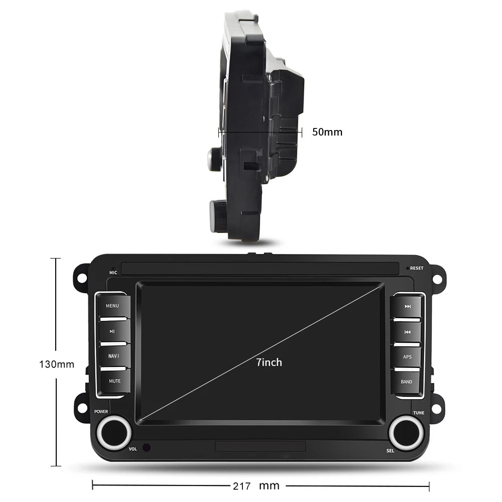 Camecho Android 8,1 Автомобильный мультимедийный playe 2 Din gps-навигатор для VW/Altea/Toledo/Leon/Skoda/Fabia/Octavia/Praktic/Yeti/Superb