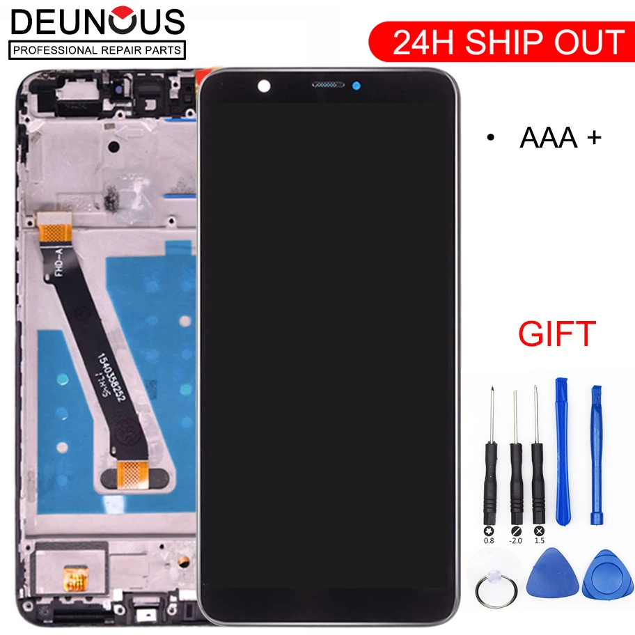 Продажа Новый Для huawei P Smart font b lcd b font сенсорный экран с рамкой для huawei P Smart дисплей Замена для huawei P Smart font b lcd b font FIG LX1 LX3