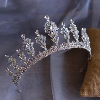 

Himstory Luxury CRYSTAL Crown Wedding Hair Accessories Bridal Tiaras Crowns Headpieces Diadem Rhinestones Pageant Hair Jewelry