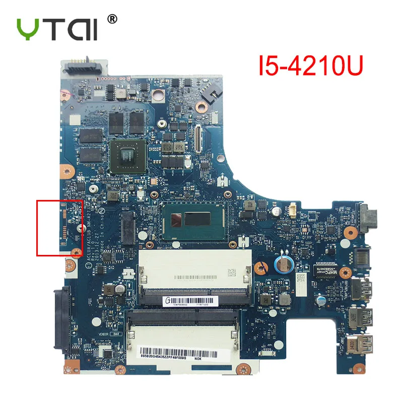

ACLUA/ACLUB NM-A273 For Lenovo Z50-70 Laptop Motherboard SR1EF I5-4210U DDR3L 2GBFRU:5B20G45476 100% tested intact