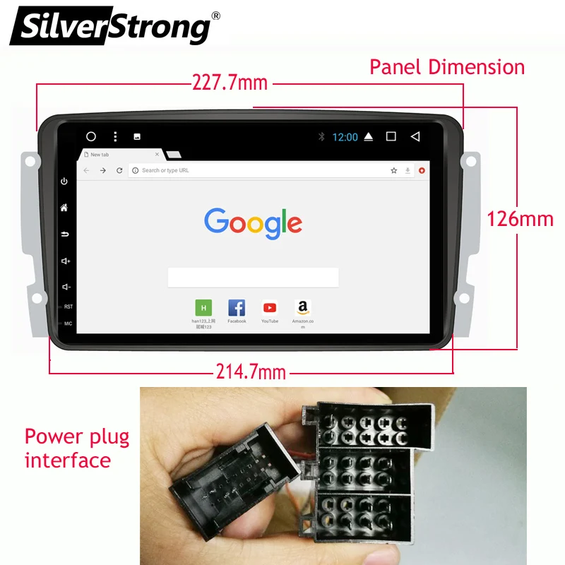 Top SilverStrong 8inch Android9.0 GPS Car Radio for Mercedes Benz CLK W209 W203 W208 W463 Vaneo Viano Vito 2