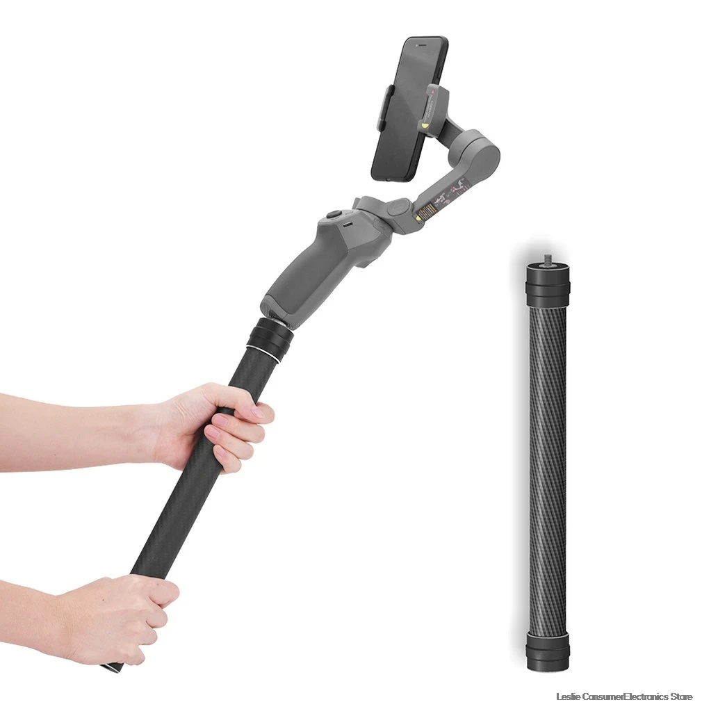 Профессиональный карбоновый удлинитель палка 1/4 ''3/8 резьбы стабилизатор для удочки монопод для 2/3/Ronin S/Vimble 2 Smooth 4