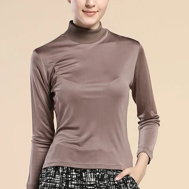 silk mock turtleneck