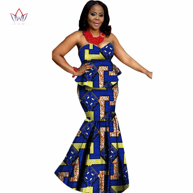 15 summer traditional african sleeveless Skirt set dashiki africa skirt and top ladies clothes clothing high quality 6xl WY461 - Цвет: 15