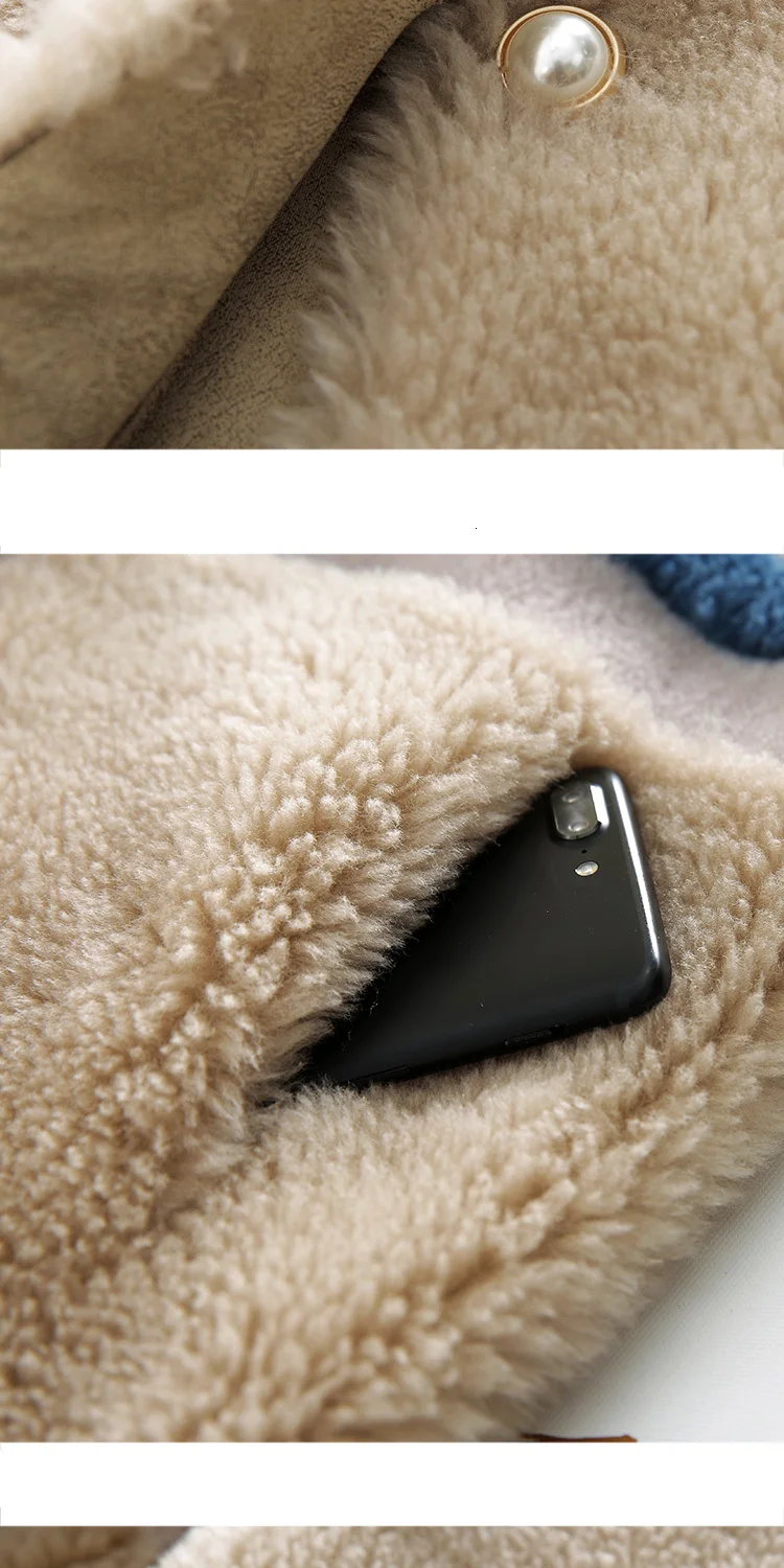 Sheep Shearing Winter Coat Women Real Fur Coat Women Korean Wool Jacket Women Clothes Manteau Femme BGS80645 YY1094