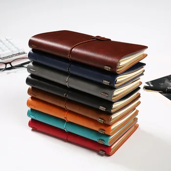 

Korean retro simple coil sketch notebook Painting notepad kraft paper diary blank&kraft inner pages students notebook business