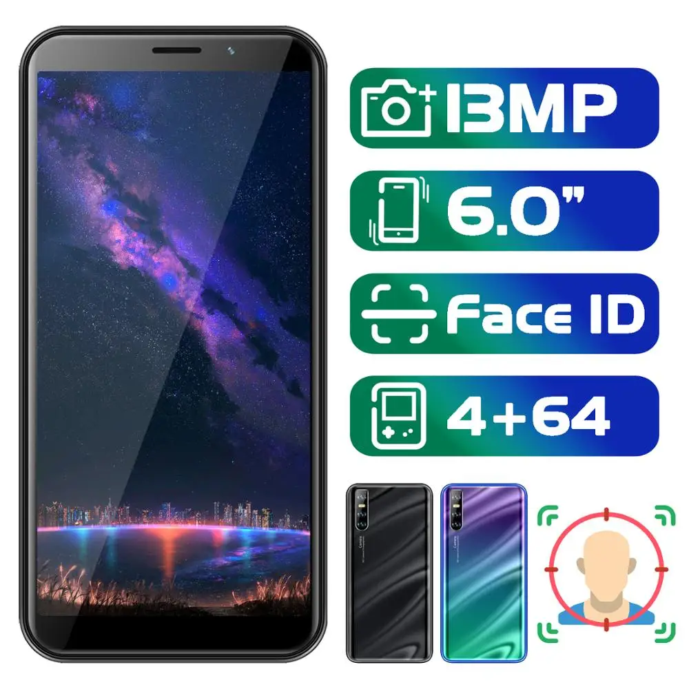 Note8 Pro 6 0 дюймов 18:9 Экран Face ID мобильный телефон 4G Оперативная память 64G Встроенная