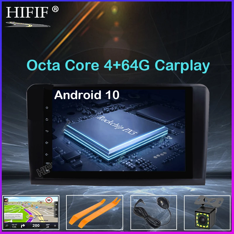 PX5 DSP Android 10 4G 8 CORE Car Radio GPS For Mercedes Benz ML GL W164 ML350 ML500 GL320 radio stereo navigation NO DVD PLAYER |