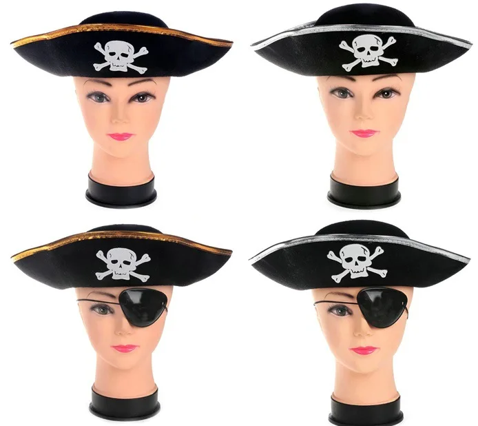 Halloween Performance Props Garment accessory COS Pirate Hat Pirate Eye Patch Circle Big Ghost Performance Hat