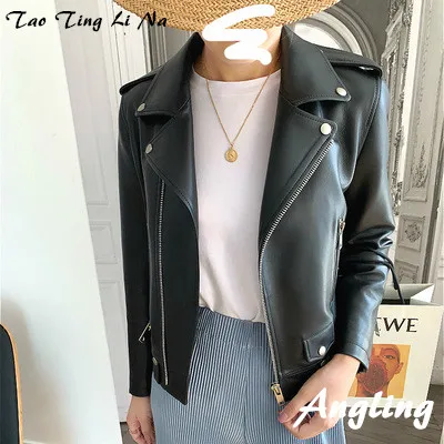 Tao Ting Li Na Новая модная куртка из натуральной овечьей кожи G16 | Женская одежда