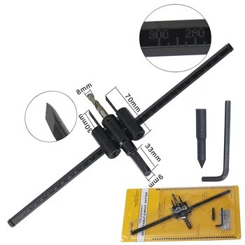 

30-300mm Wood Circle Cutter Kit Hole Saw Drill Bit Punch Tool 10mm Shank Tools