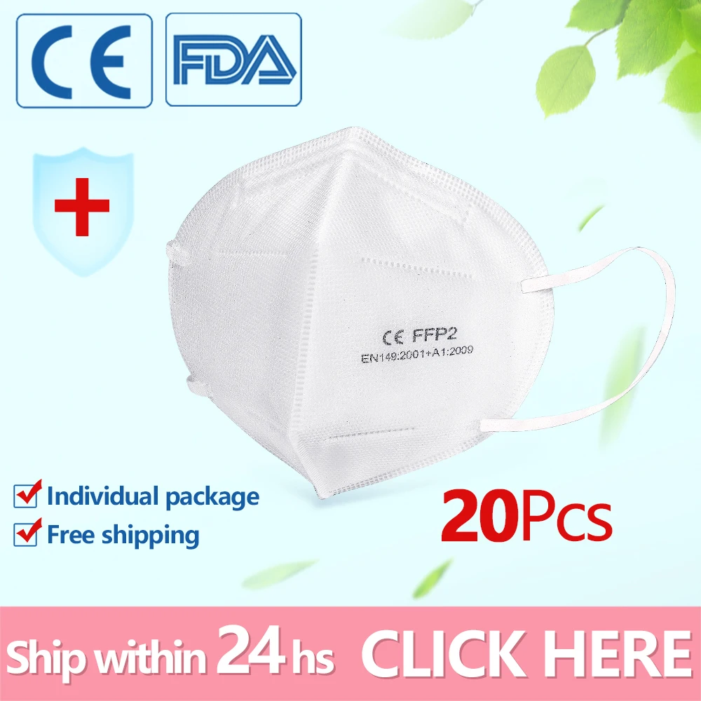 

Kn95 Proof Flu Face Masks Non-woven Fabric Protective Masks Dust Particles Pollution Filter Air Filter Proof 20 Pcs