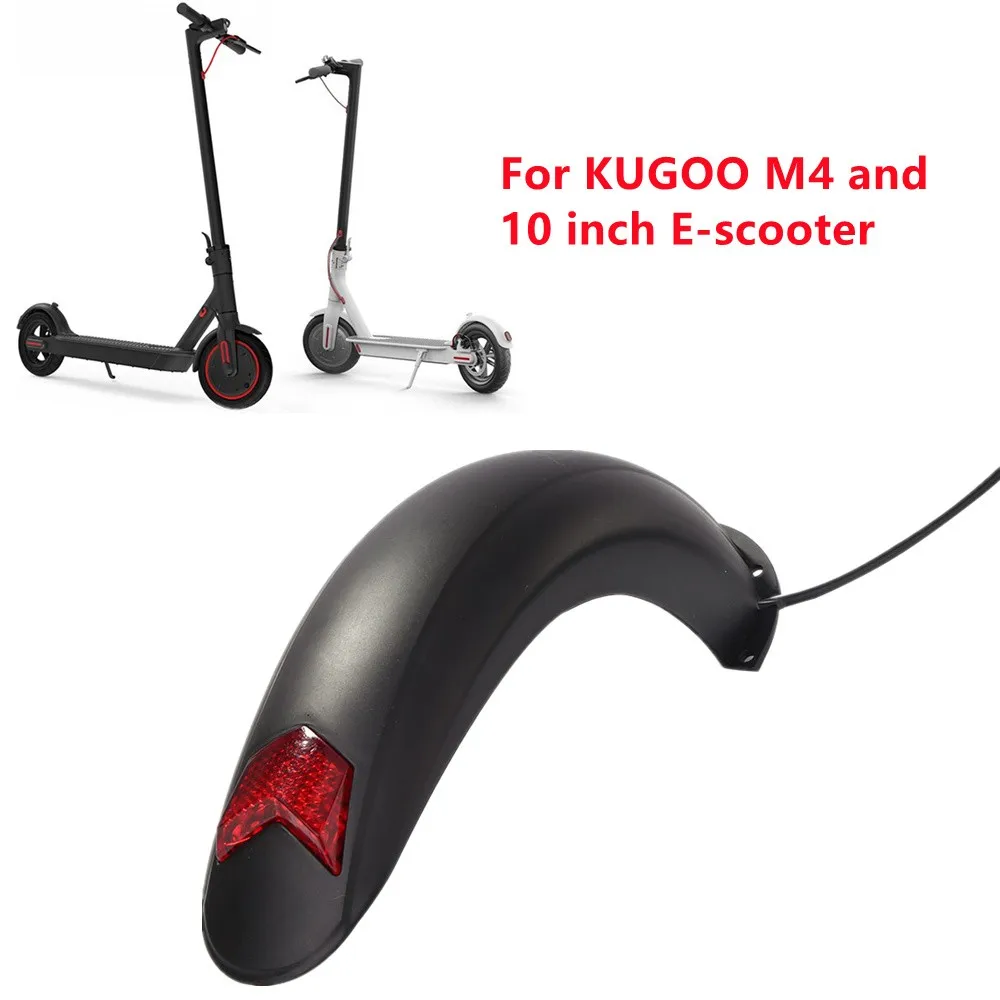 Rear Brake Electric Scooter Tire Splash Fender Accessories For KUGOO M4 Or 10 Inch Taillight Back Guard Wing | Спорт и развлечения