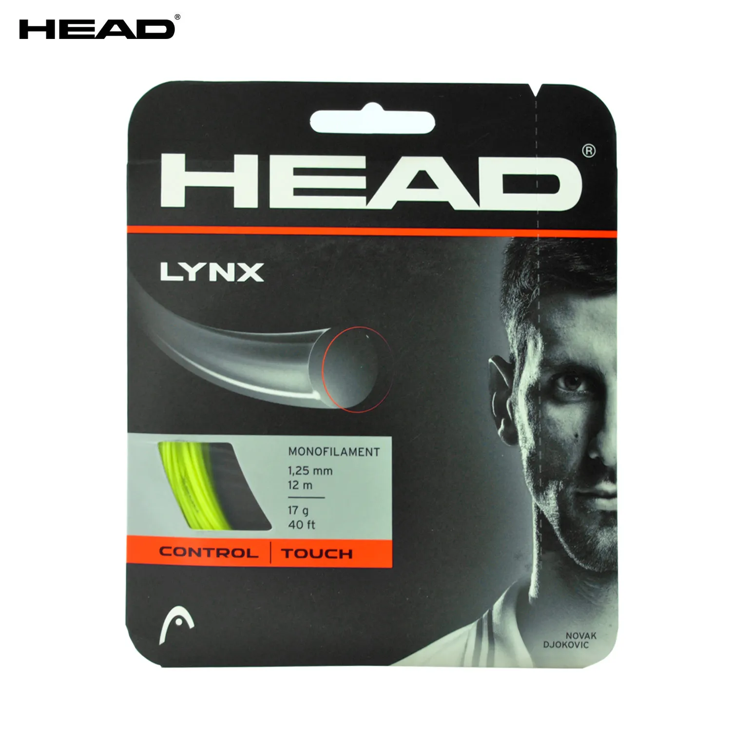 Head LYNX tennis strings single strand Tennis String Synttetic Gut Pps 1.25mm 17g Control type Tennis Rackets String 12m/pc