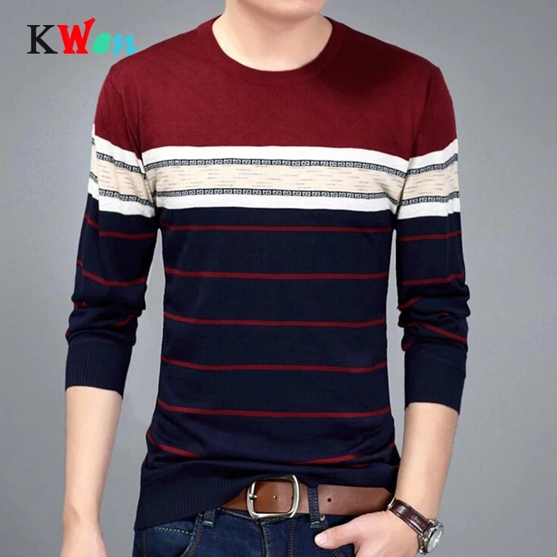 Autumn Winter Thick Warm Wool Sweaters Casual Slim Fit O-Neck Pullovers Men Cashmere Pull Homme