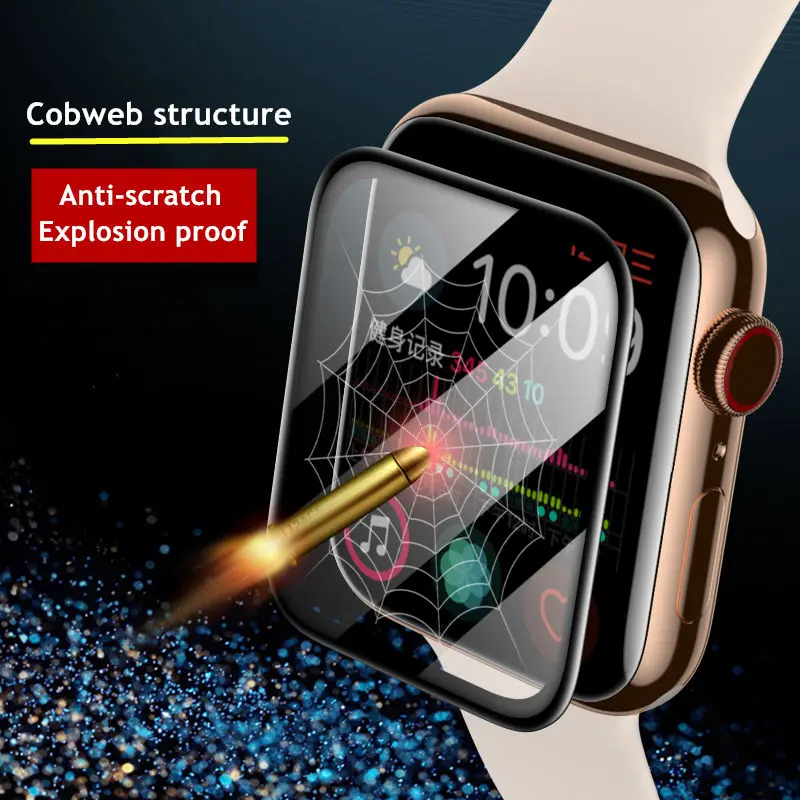 Flash Sale Protector de pantalla para Apple Watch, banda de 44mm, 40mm, 42mm/38mm, accesorios para apple watch series 5 4 3 se 6 y9VKMjK30nW