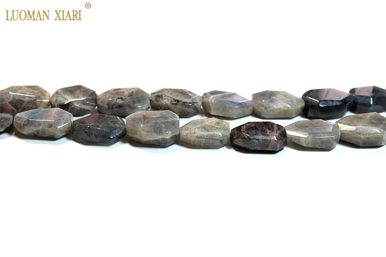 Топ натуральный камень лабрадорит Apatites уникальный дизайн плоские Бусы из гранёных камней для самостоятельного изготовления ювелирных изделий браслет ожерелье 15*20 мм