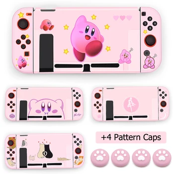 

Nintend Switch Pink Cute Edition Protective Case Cool Shell + 4 Analog Caps for Nintendo Switch Nintendoswitch Console & Joy-con