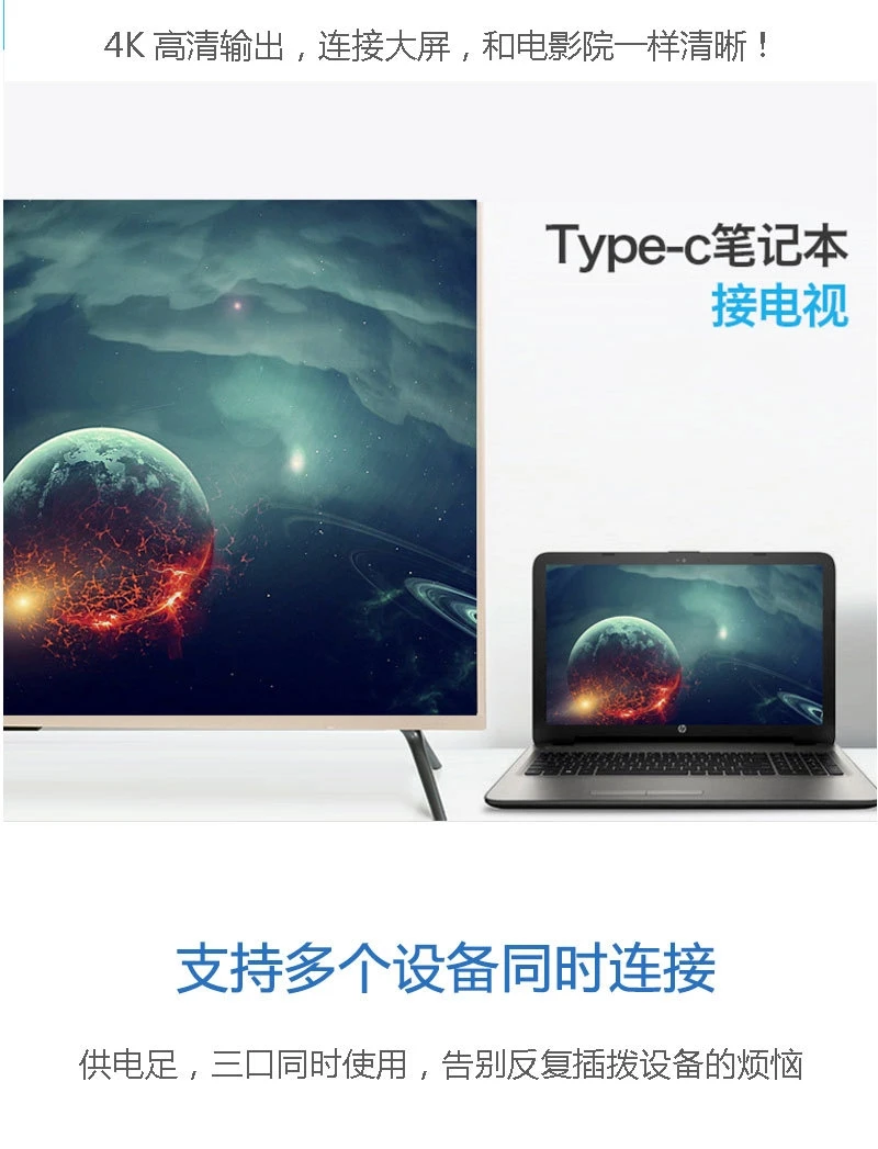Тип c-HDMi четыре в одном типа поддерживает функцию зарядки данных USB3.0