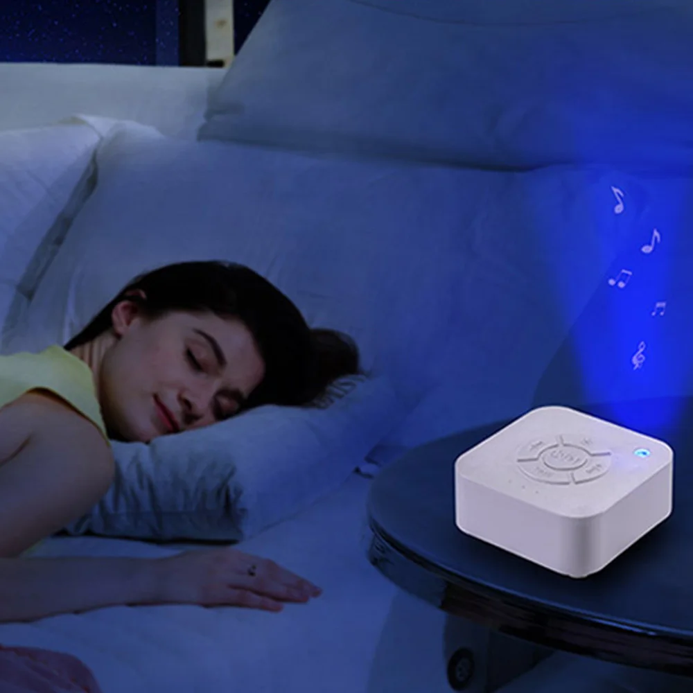 Белый шум машина музыкальный инструмент для сна дыхательный светильник USB Перезаряжаемый таймер выключения Спящая Релаксация для детей и взрослых