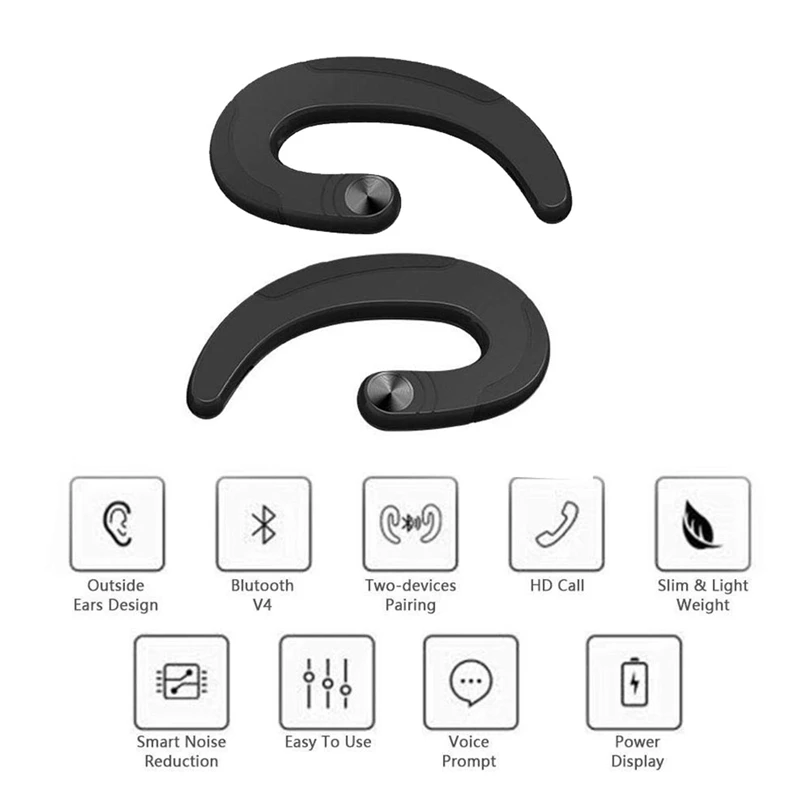Bluetooth-наушники, не вставляемые в ухо, новые настоящие Беспроводные наушники с шумоподавлением, гарнитура с микрофоном S30