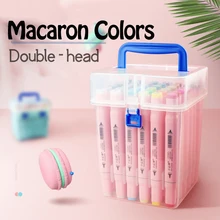 24/36/48 Цвета один маркер для рисования кисть эскиз на спиртовой основе маркеры двойная головка манга, ручки для рисования, товары для рукоделия