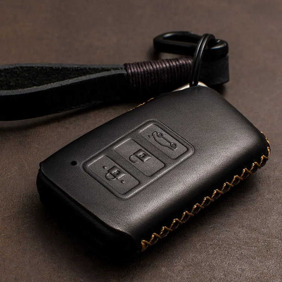 1 шт. чехол для ключей из натуральной кожи Защитная сумка для Lexus NX200 ES200 250 RX200t чехол для ключей ES RS GS IS LX NX серия - Название цвета: 3 botton style 1