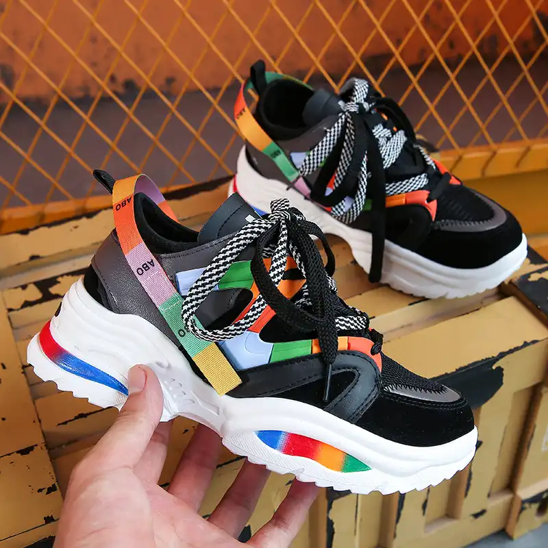 colorful dad sneakers