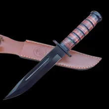 Mengoing Открытый тактический охотничий нож высокое лезвие из нержавеющей стали, кожаная ручка выживания Фиксированное Лезвие Нож Инструменты