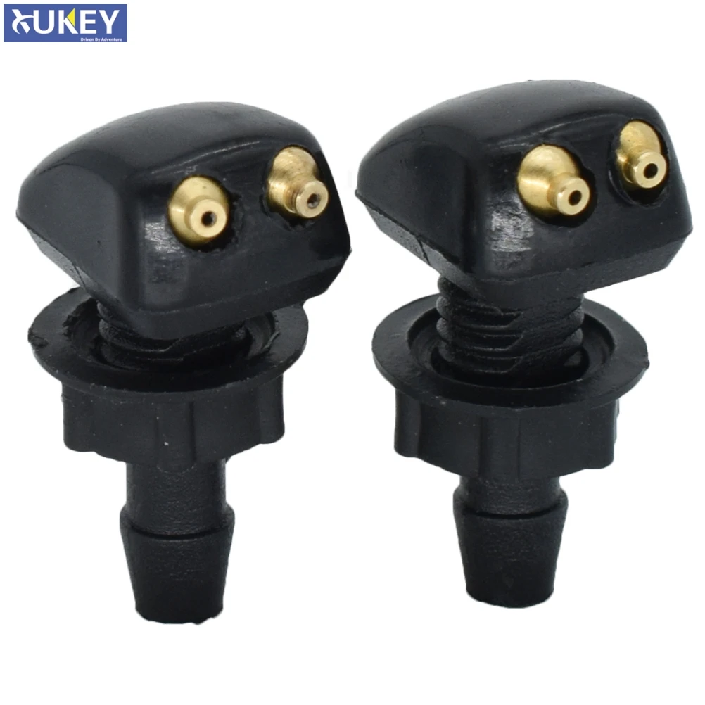 2X Universal Car Front Parabrezza Rondella Jet Tergicristallo Ugello Spruzzo D'Acqua Kit Fai Da Te Per Vw Ford Renault Volvo Peugeot Sostituzione Auto