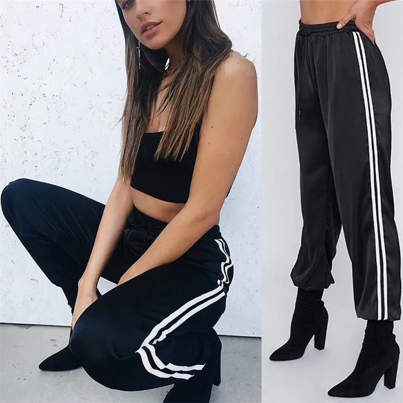 Fashion Women Joggers Trousers 2020 Casual Loose Side Striped Long Pants Sweatpants Trousers Leggings Sweat Wear Plus Size M-XL Fashion Women Joggers Trousers 2020 Casual Loose Side Striped Long Pants Sweatpants Trousers Leggings Sweat Wear Plus Size M-XL
