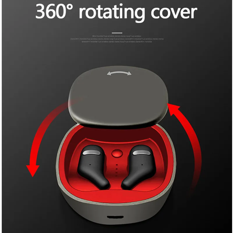 

Mini TWS Earbuds True Wireless Bluetooth Earphone with Mic Stereo Handfree Sports Bluetooth Headset with Charging Box