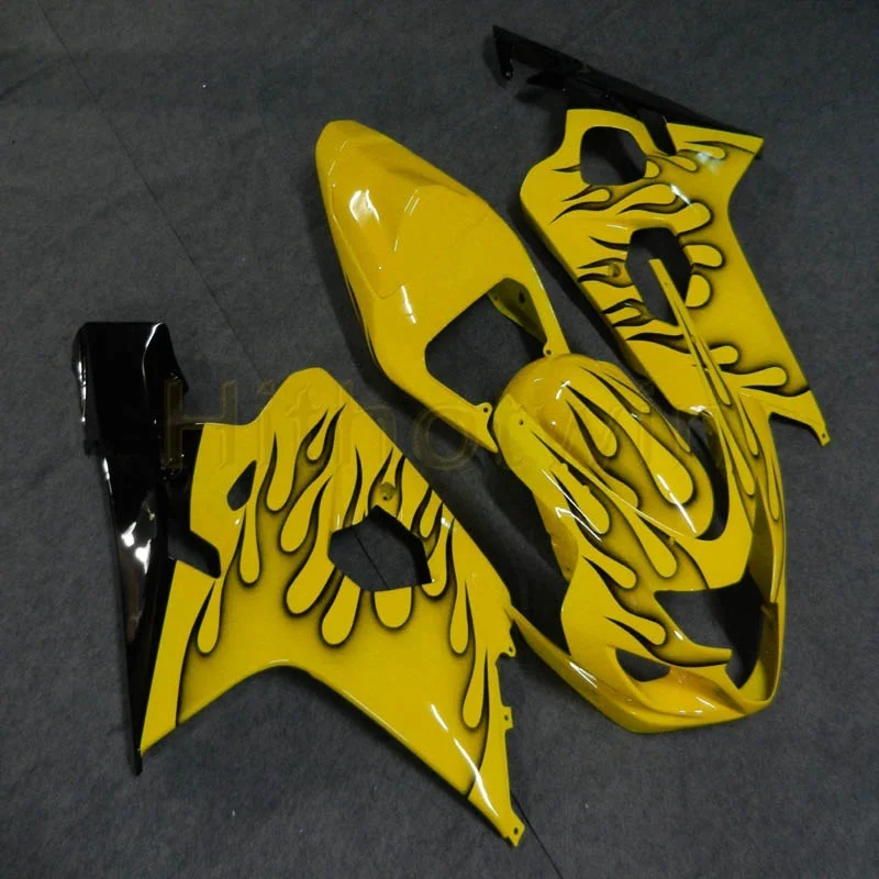 A Пользовательский мотоцикл Артикул для Suzuki GSXR600/750 2004-2005 K4 gsx r600 04 05 год Обтекатели+ винты+ черное пламя - Цвет: A