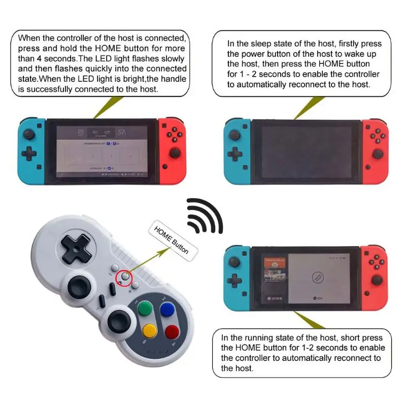 

8BitDo SF30 Pro Wireless Bluetooth Gamepad Controller with Joystick for Switch LX9A