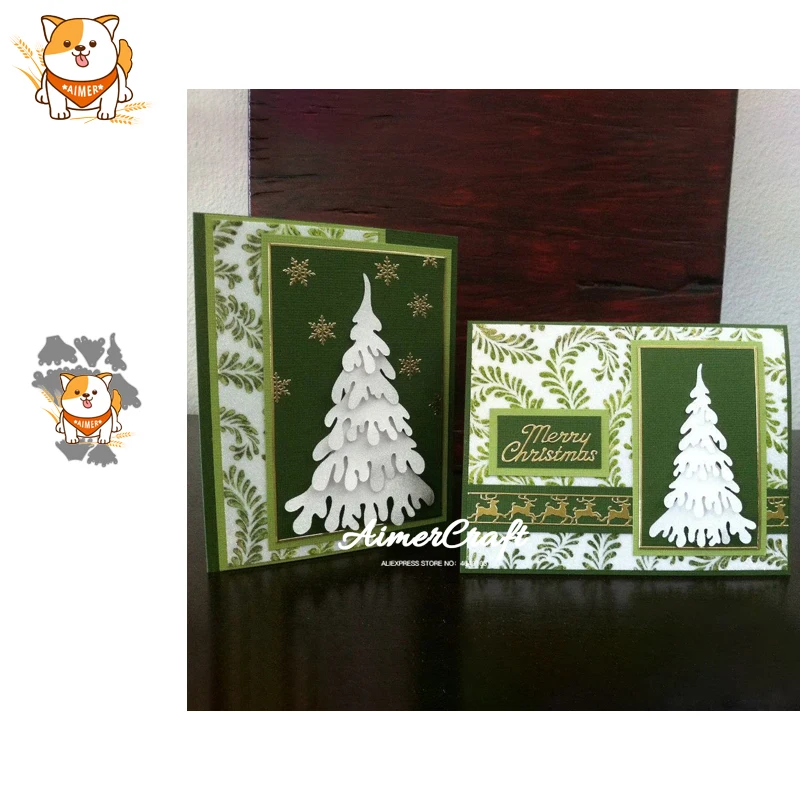 

Christmas Tree Metal Cutting Dies Scrapbooking Stencil DIY Decorative Embossing Craft Die Cuts Card Making New Dies For 2019
