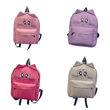 

3D Printing Women backpack Cute cat Drawstring bag Combination Cat Ear Women Bag Canvas Backpacks Cartoon School Bags Backpack