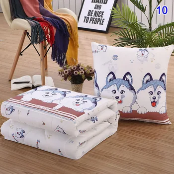 

2 in 1 Napping Blanket Soft Comfortable Folding Blanket with Back Cushion for Office Worker QP2