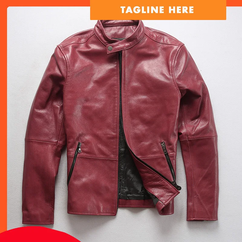 

Men's Brand Sheep Leather Jacket 100% Genuine Leather Autumn Winter Warm Vintage Coat Simple Classic Jacket Free Shipping