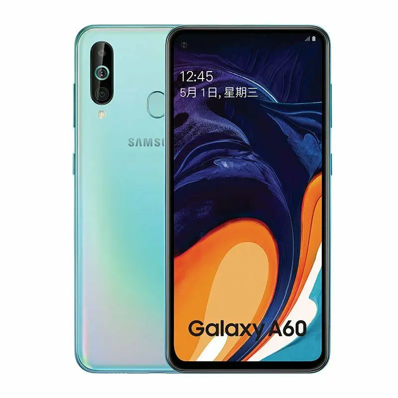 Мобильный телефон samsung Galaxy A60 A6060 Android, две sim-карты, четыре ядра, Snapdragon675, 6,3 дюймов, 6 ГБ ram, 64 ГБ rom, 3 тыловые камеры NFC