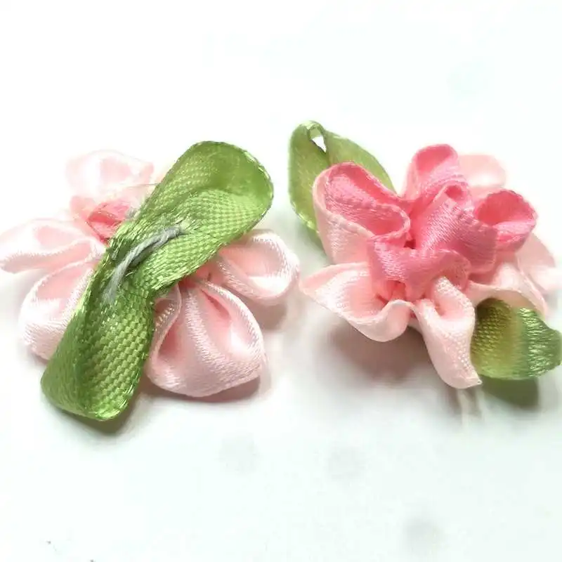 30 шт. декоративная лента с цветами и листьями|ribbon flowers appliques|apparel sewingflower flower |