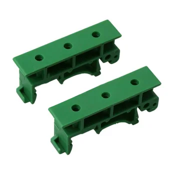

10pcs Green PCB DIN 35 Rail Adapter Mounting Bracket Mount Holder Replacement
