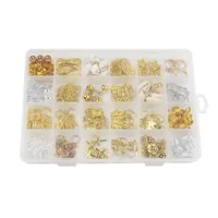 170pcs/box Gold Mix Leaves Spring Ring Hair Braid Dreadlocks Beads Clips Hair Decoration Accessories with Storage Box 2