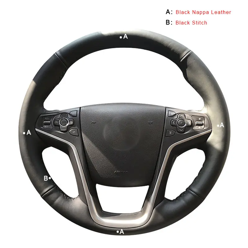 Автомобильная Оплетка на руль для Buick Lacrosse 2013 DIY авто чехол для колеса автомобиля-Стайлинг Аксессуары для интерьера - Название цвета: Top Layer Leather