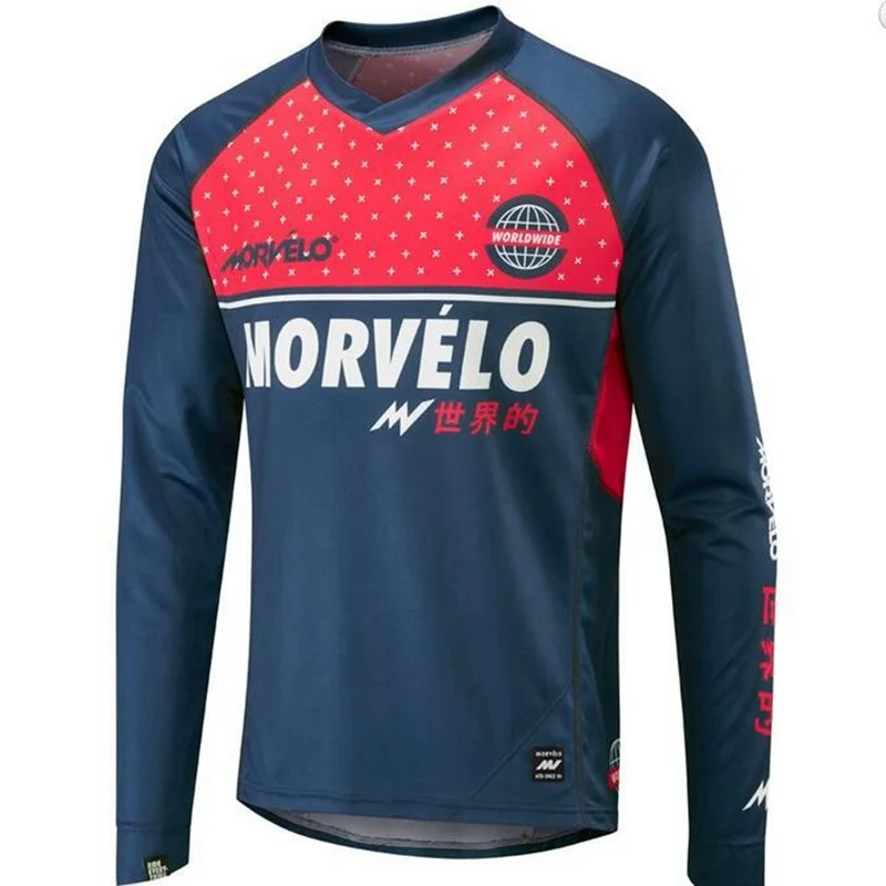 1 Morvelo майка для скоростного велосипеда DH MX с длинным рукавом анти-пот MTB gear велосипедная одежда мотокросса гоночная Футболка maglia fuoristrada - Цвет: 1