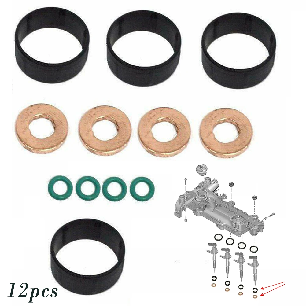 FanPaYY Fuel Injector Seal Washer Oring Set 1204698 For Fiesta 1.4 TDCi 
