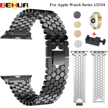 

Watch Bands For Apple Watch 42mm Series 5 4 3 2 Band Stainless Steel Replacement Straps Bracelet For iWatch 40mm 44mm 38mm strap
