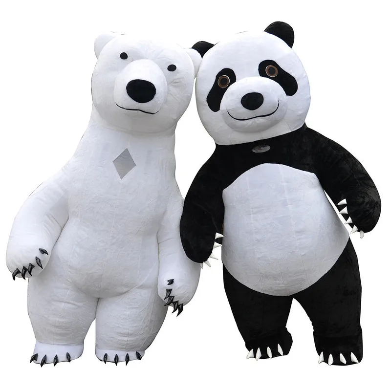 

Polar Bear Panda Inflatable Mascot Costume Party Dress Outfits Advertising Promotion Carnival Halloween Xmas Easter Adults