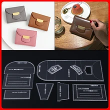 1 компл. Поделки ручной кожаный короткий кошелек Шаблон Рисунок образец ручной кошелек сумка для карт акриловый дизайн шаблон